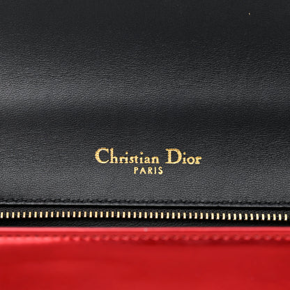 Christian Dior Metallic Patent Micro-Cannage Small Diorama Flap Bag Red 6 of 12