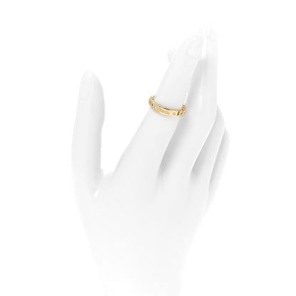 Tiffany 18K Yellow Gold Diamond Micro Link Ring 49 5 2 of 5