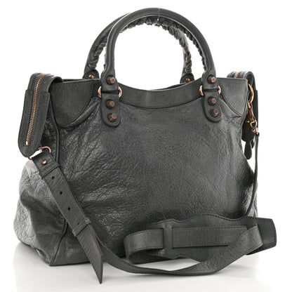 Balenciaga Agneau Giant 12 Rose Gold Hardware Velo Gris Fossile Anthracite 4 of 13