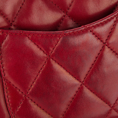 Chanel Lambskin Quilted Mini Chanel 3 Flap Red 9 of 9