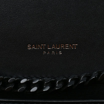 Saint Laurent Grain De Poudre Zebra Print Small Classic Monogram Kate Satchel Yellow 8 of 9