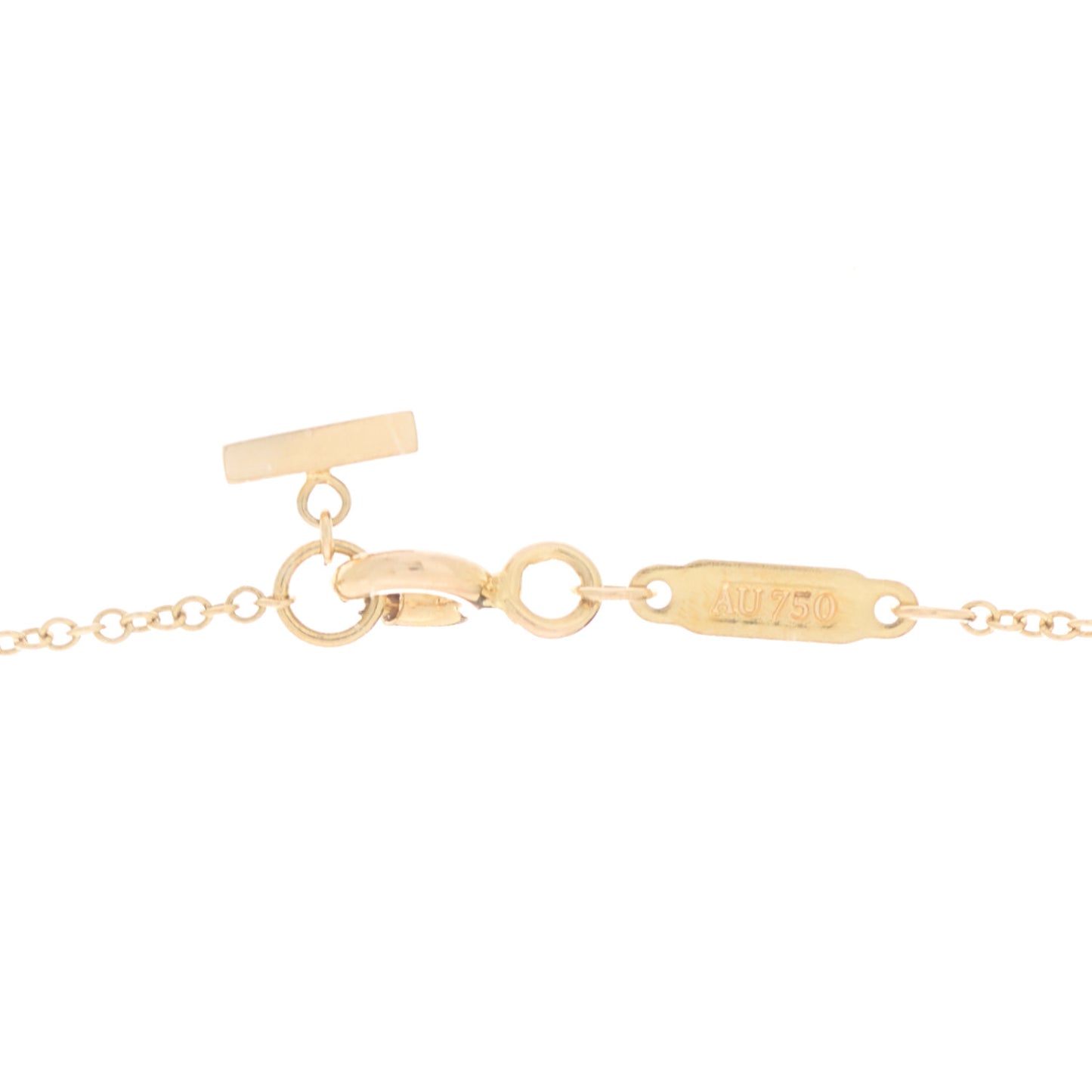 18K Yellow Gold Large T Smile Pendant Necklace