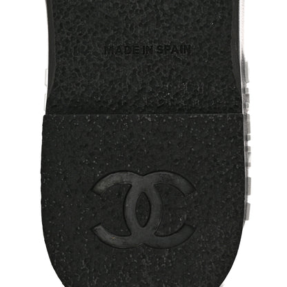 Chanel Lambskin Quilted CC Mules Sandals 39 Black White 6 of 12