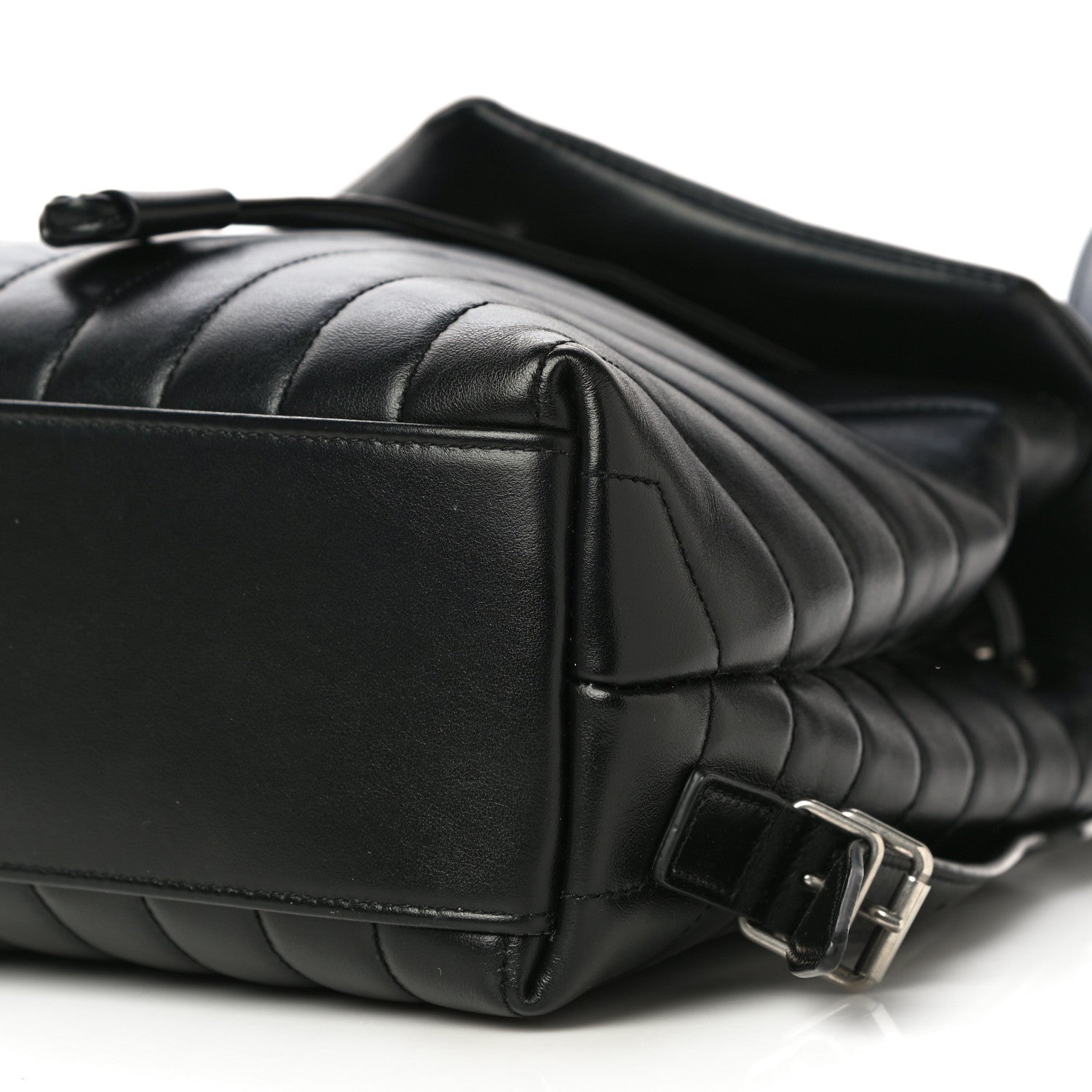 Saint Laurent Calfskin Y Quilted Monogram Small Loulou Backpack Black 11 of 13