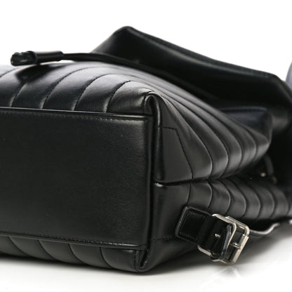 Saint Laurent Calfskin Y Quilted Monogram Small Loulou Backpack Black 11 of 13