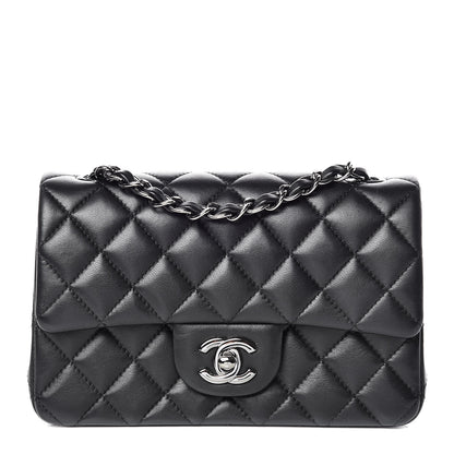 Chanel Lambskin Quilted Mini Rectangular Flap Black 1 of 10