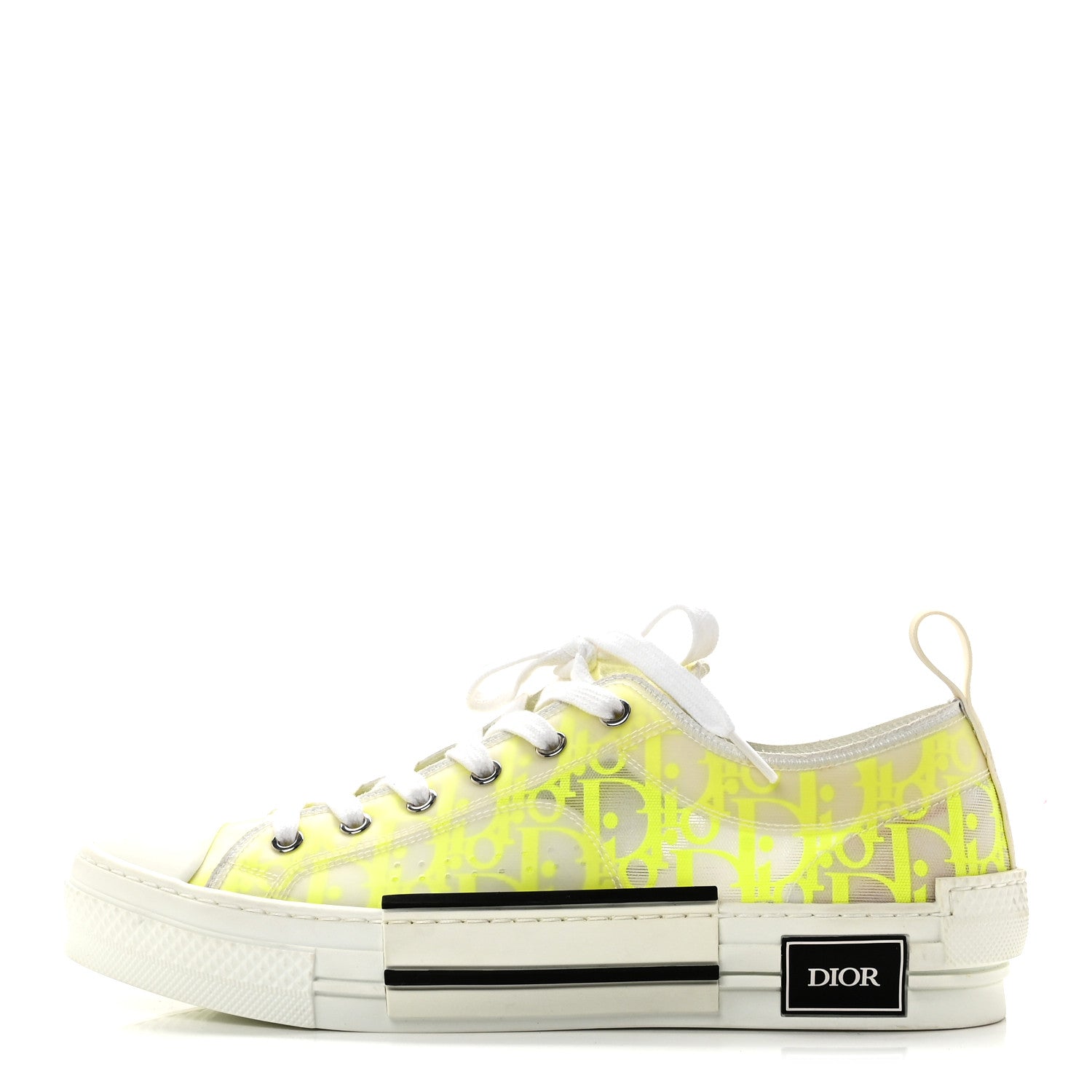 Christian Dior Technical Canvas Oblique Mens B23 Low Top Sneaker 42 Yellow 1 of 9