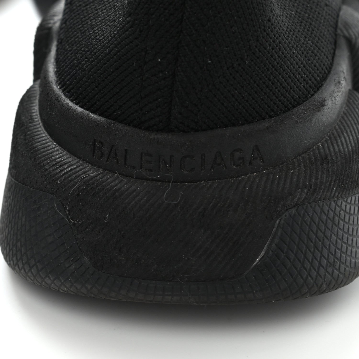 Balenciaga Neoprene Knit Logo Womens Speed Sneakers 36 Black 7 of 11