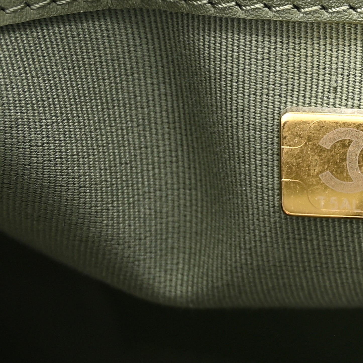 Calfskin Quilted Small Coco Base Shopping Bag Khaki