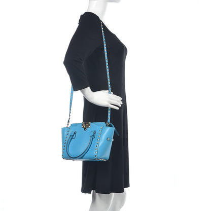 Valentino Garavani Vitello Mini Rockstud Double Handle Tote Parrot 2 of 17