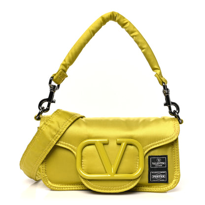 Valentino Garavani X PORTER Technical Fabric Vlogo Loco Small Crossbody Bag Yellow 1 of 10