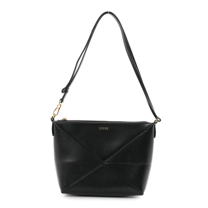 Loewe Shiny Calfskin Puzzle Fold Pouch Black 1 of 9