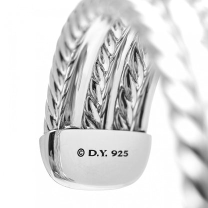 David Yurman Sterling Silver Diamond 29mm Pure Form Cuff Bracelet 4 of 4