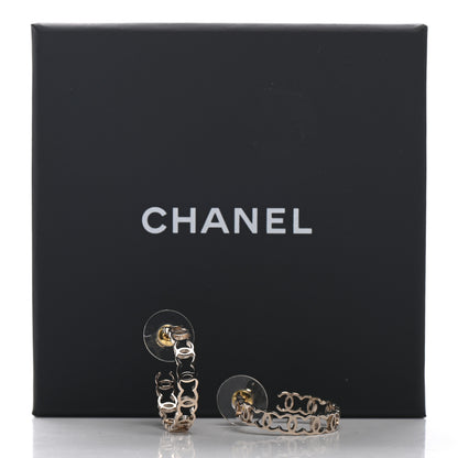 Chanel Metal CC Hoop Earrings Gold 5 of 5