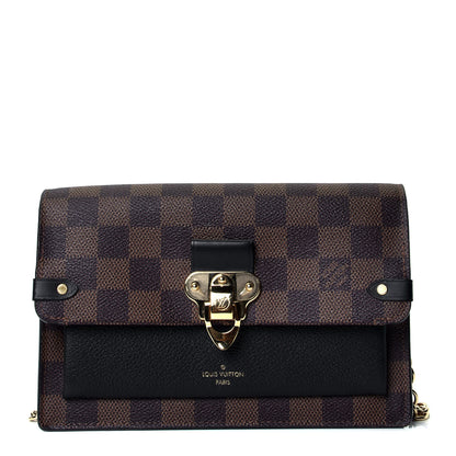 Louis Vuitton Damier Ebene Vavin Chain Wallet Black 1 of 4
