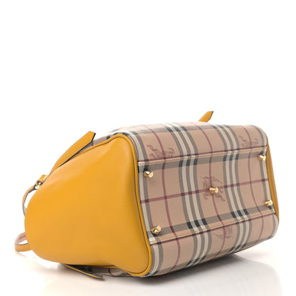 Burberry Haymarket Check Small Canterbury Tote Gold Freesia 3 of 5