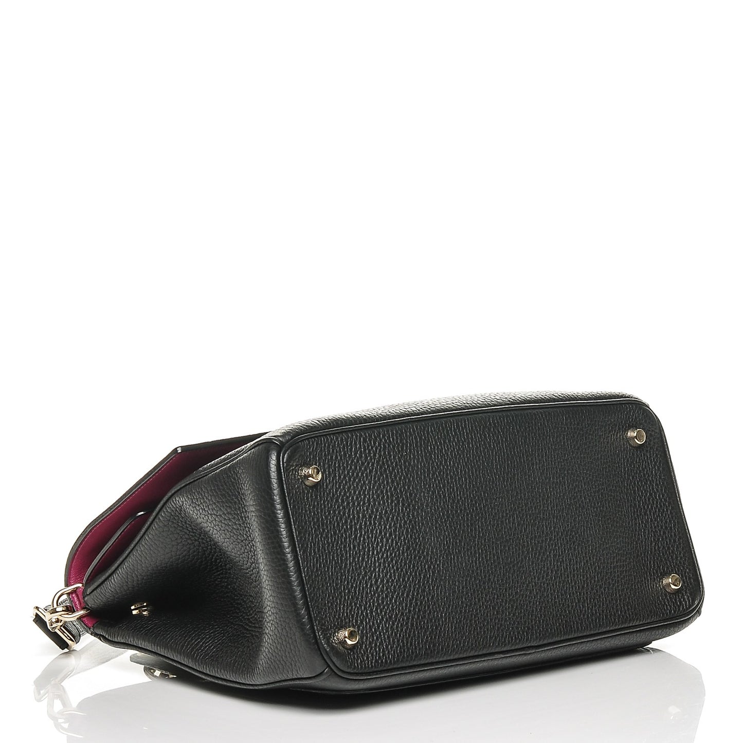 Bullcalf Medium Be Dior Flap Black Fraise
