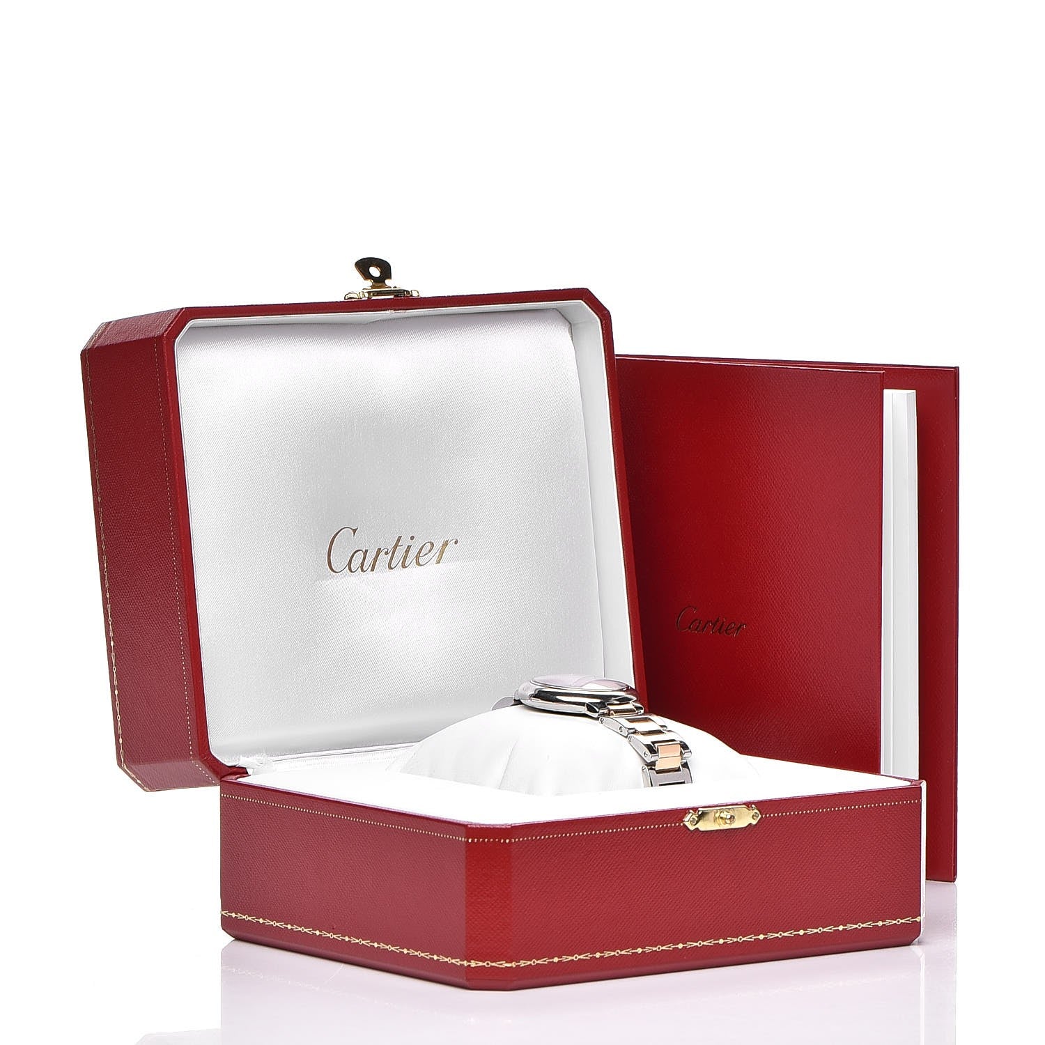Cartier Stainless Steel 18K Pink Gold Diamond 33mm Ballon Bleu De Cartier Automatic Watch Champagne 9 of 9