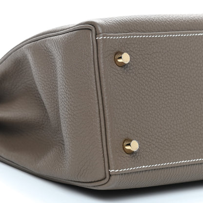 Hermes Togo Kelly Retourne 32 Etoupe 9 of 11