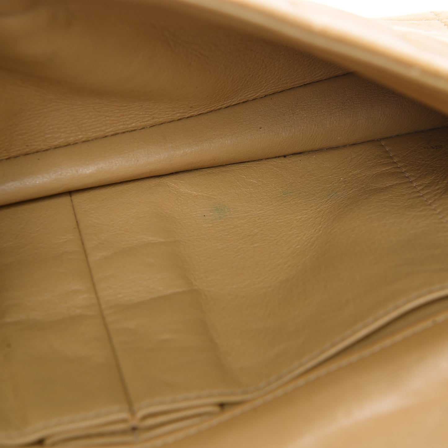 Lambskin East West Chocolate Bar Flap Beige