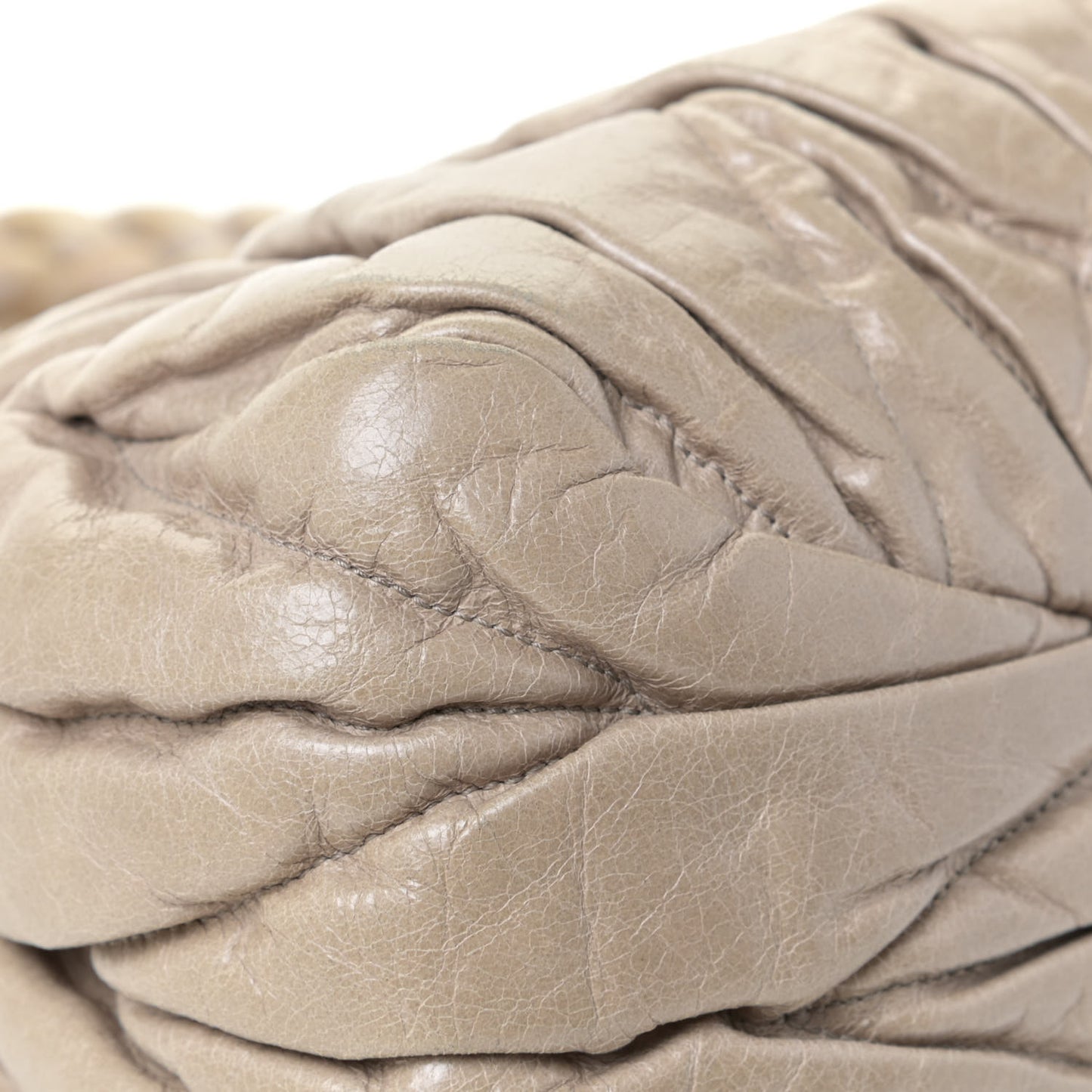 Nappa Matelasse Top Handle Satchel Fumo