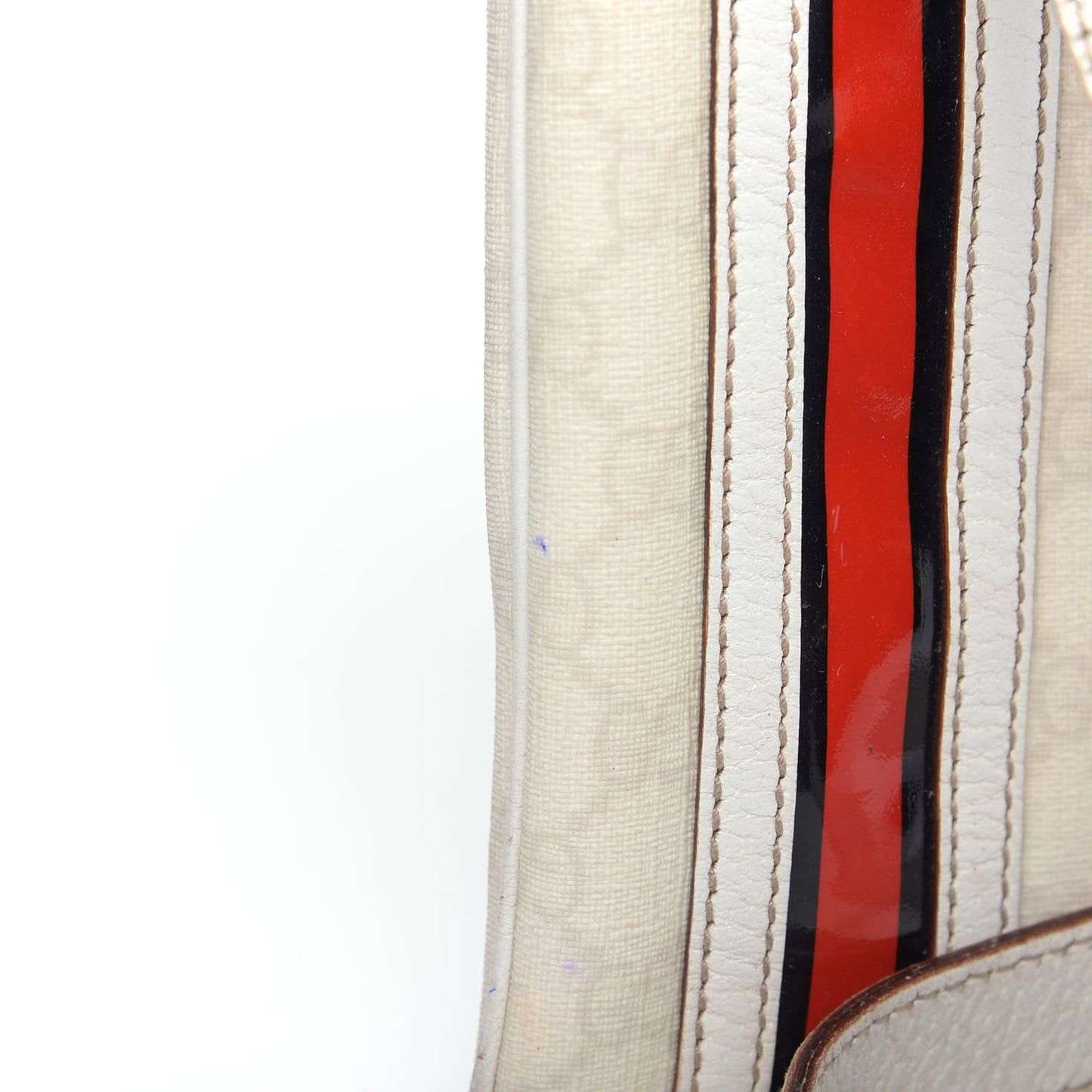 GG Plus Web Messenger Bag White