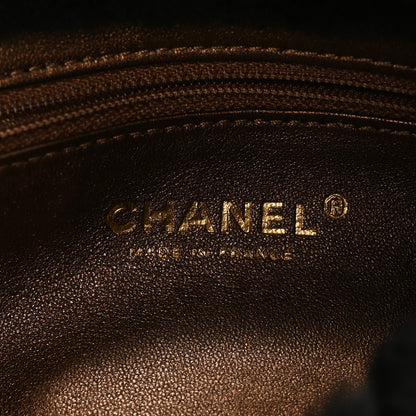 Chanel Metallic Lambskin Shearling Flap Gold Black 6 of 11