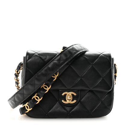 Chanel Lambskin Quilted Small CC Links Flap Black 1 of 11