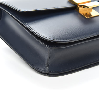 Celine Box Calfskin Medium Classic Box Flap Bag Navy 7 of 8