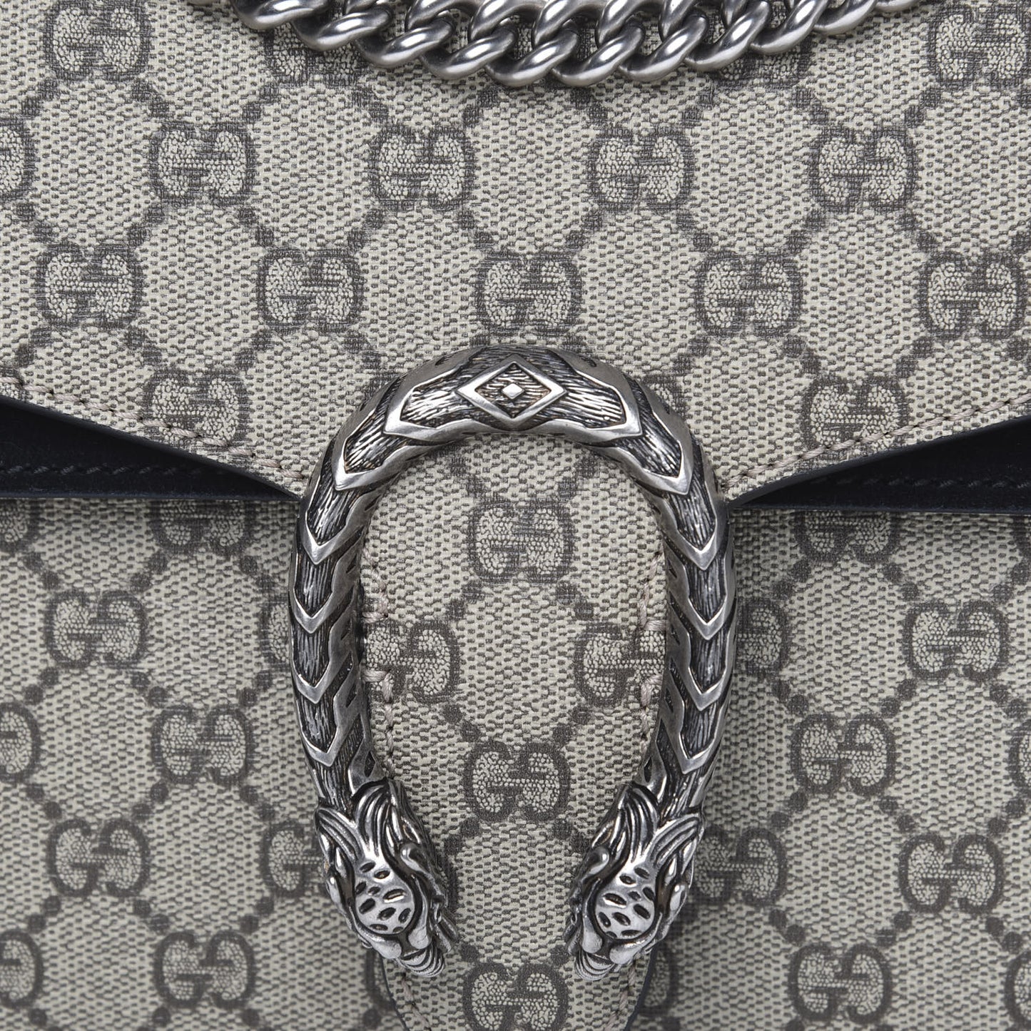 GG Supreme Monogram Small Dionysus Shoulder Bag Black