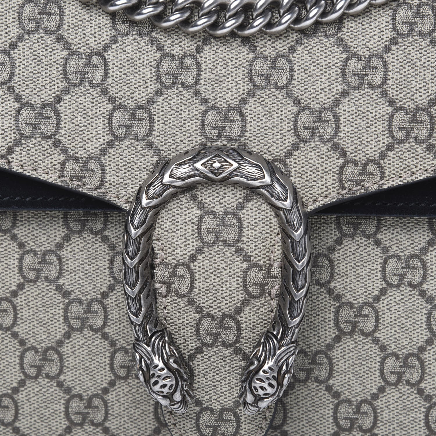 Gucci GG Supreme Monogram Small Dionysus Shoulder Bag Black 8 of 12