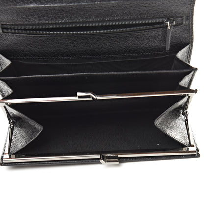 Gucci Monogram Metal Bar Continental Flap Wallet Black 5 of 18