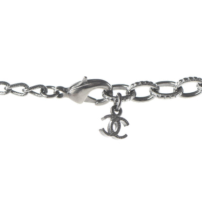 Chanel Crystal Baguette CC Double Strand Necklace Silver 5 of 6