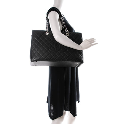Chanel Caviar Quilted XL Grand Shopping Tote GST Dark Grey 2 of 7