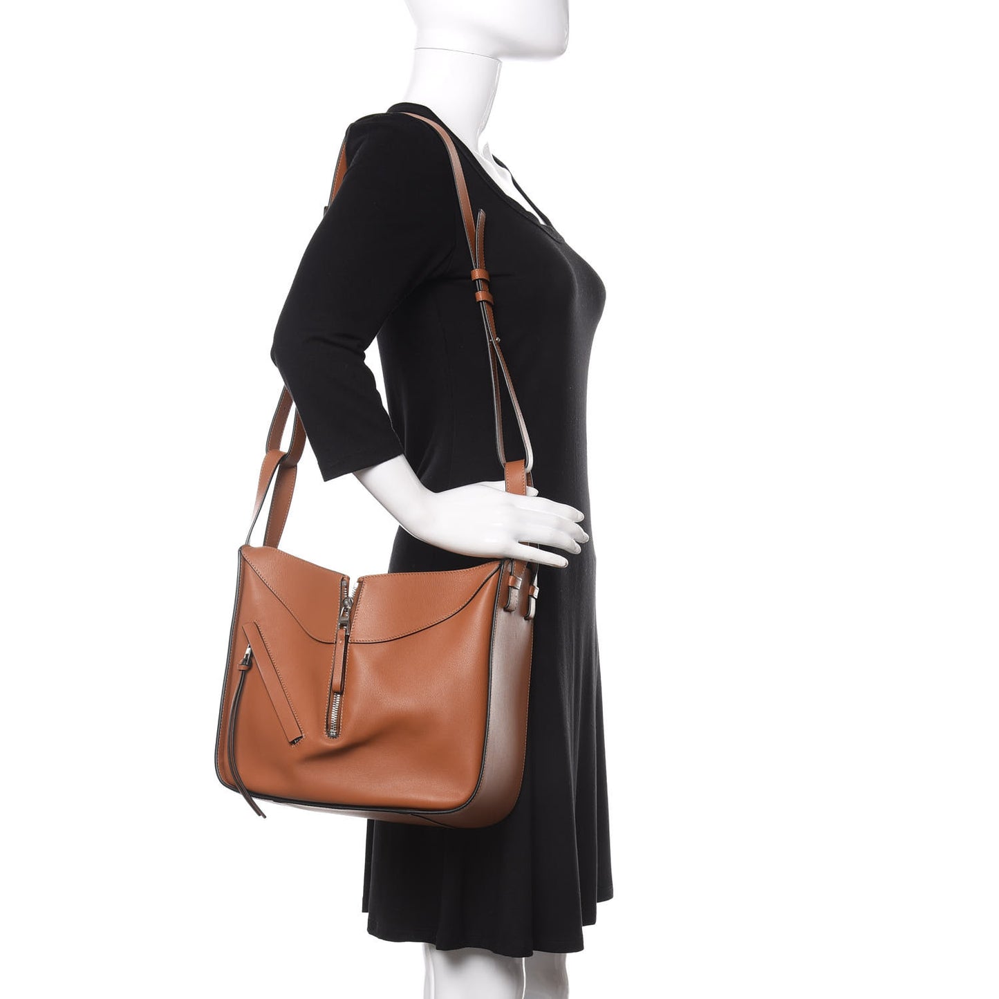 Calfskin Small Hammock Shoulder Bag Tan