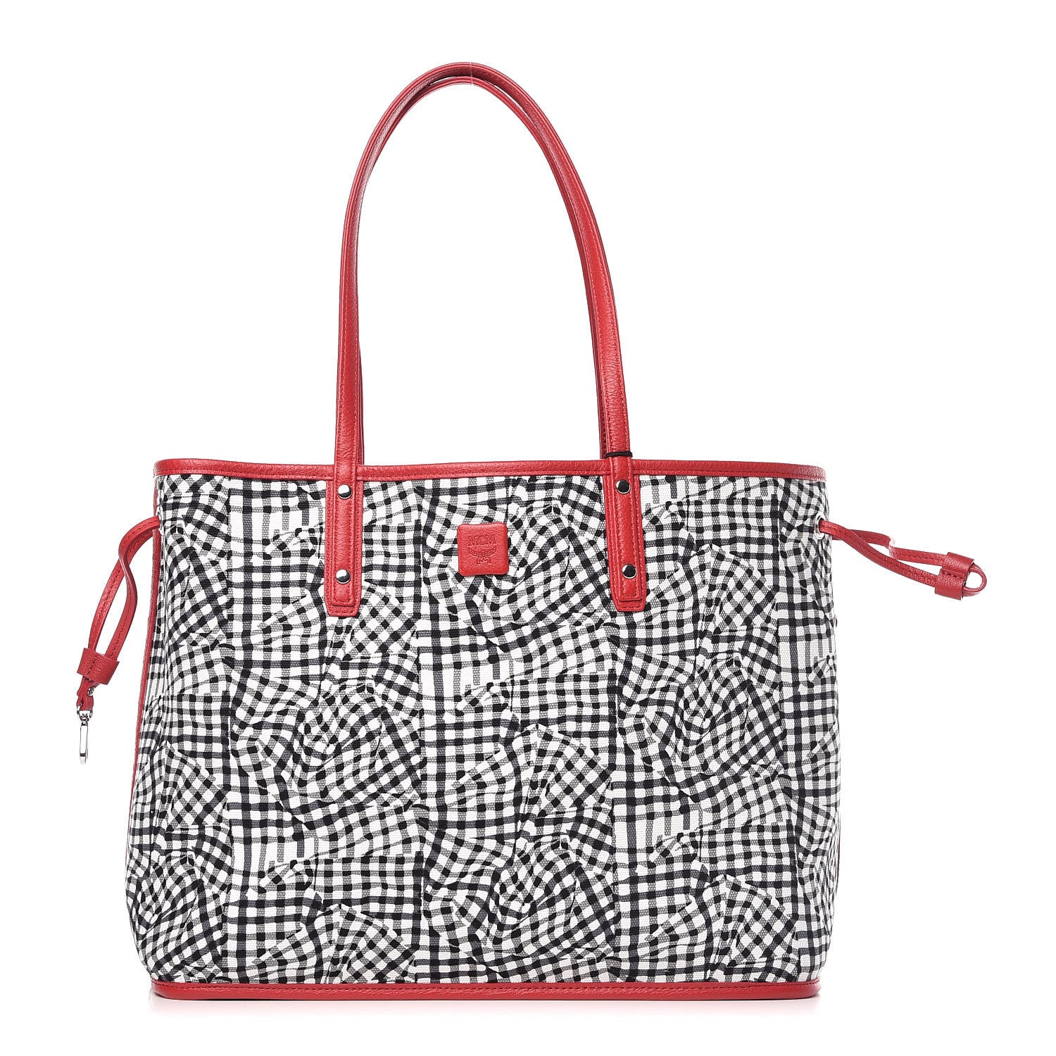 MCM Visetos Medium Liz Reversible Shopper Tote Ruby Red 7 of 14