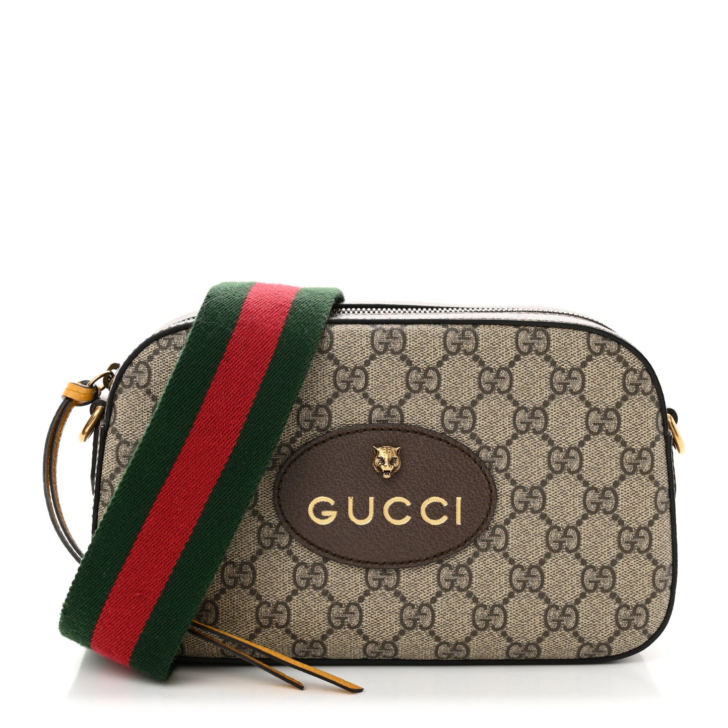 GG Supreme Monogram Web Neo Vintage Shoulder Bag Beige New Acero Crop