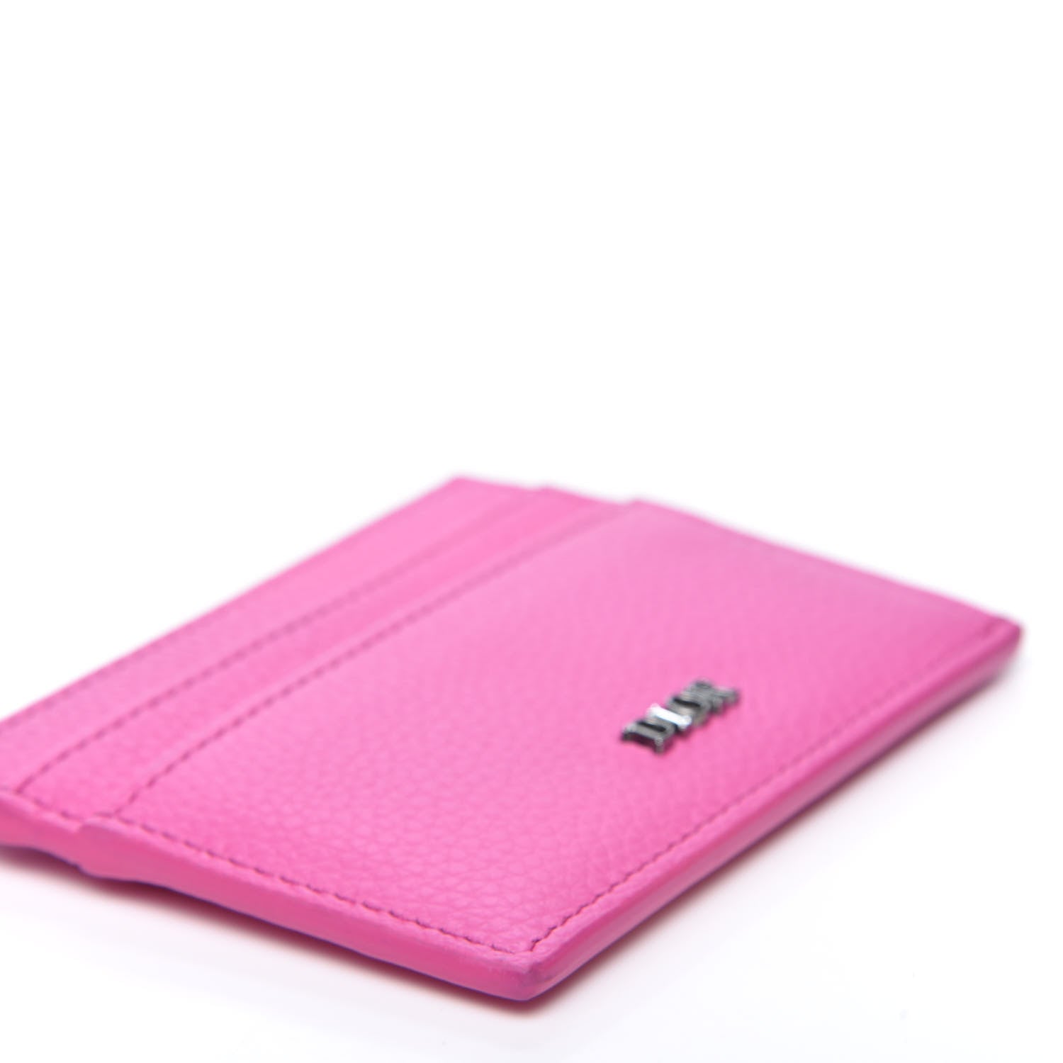 Christian Dior Grained Calfskin Card Holder Fuchsia 5 of 9