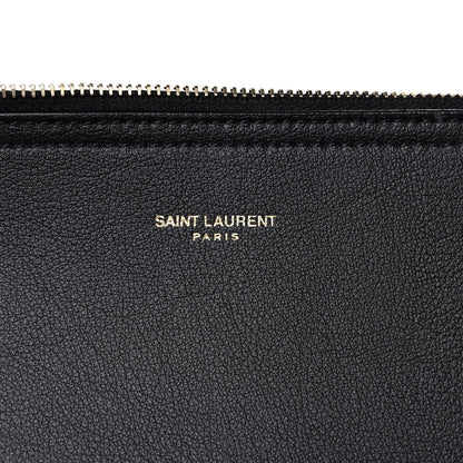 Saint Laurent Calfskin Large Shopping Tote Black 6 of 12