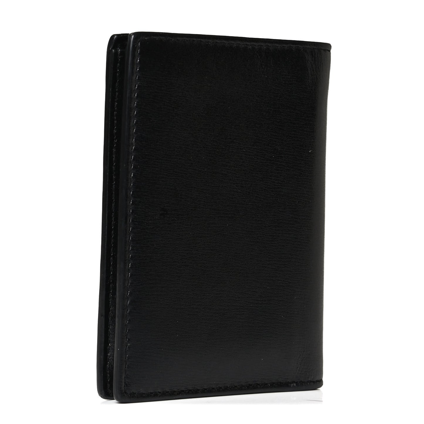 Calfskin Techno Credit Card Wallet Black