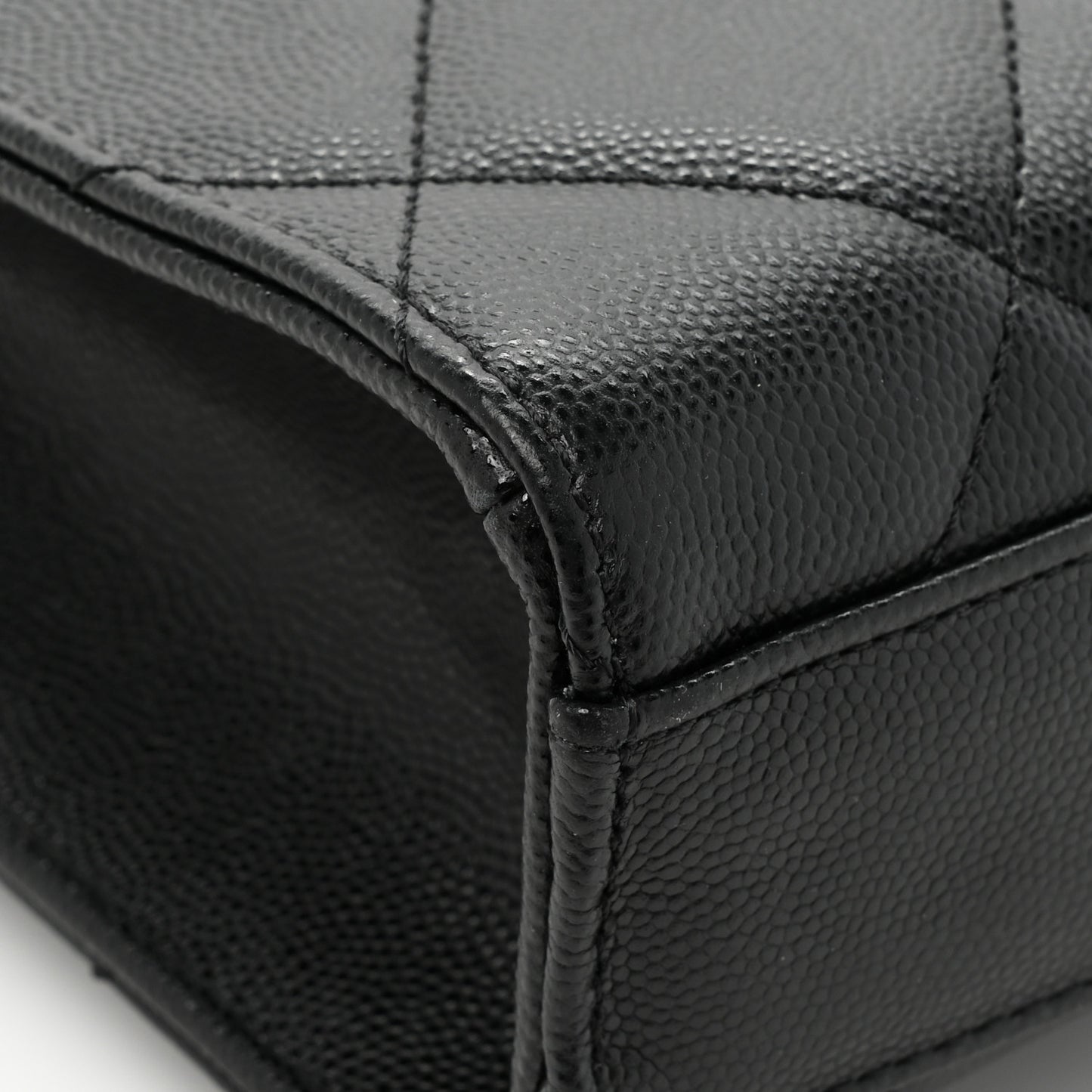 Caviar Quilted Carry Me Top Handle Flap Black