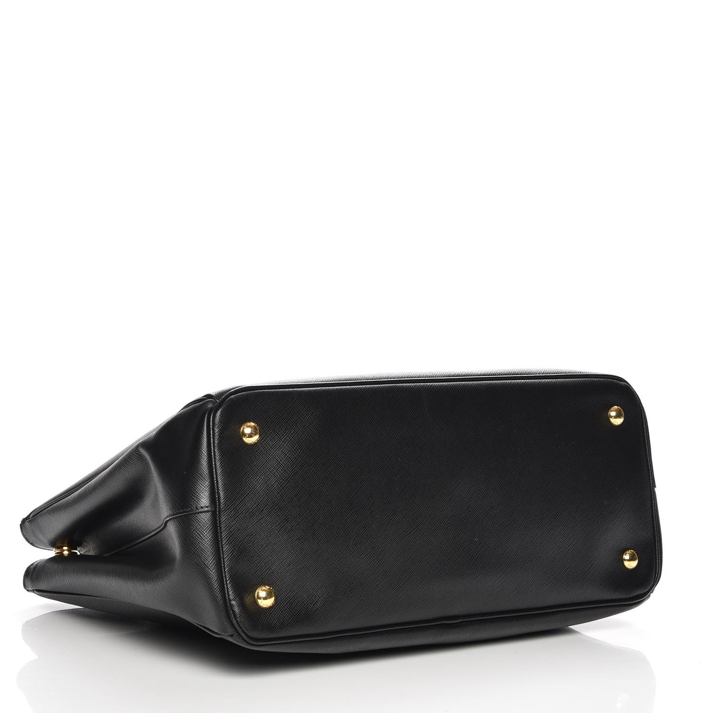 Saffiano Large Galleria Double Zip Tote Black