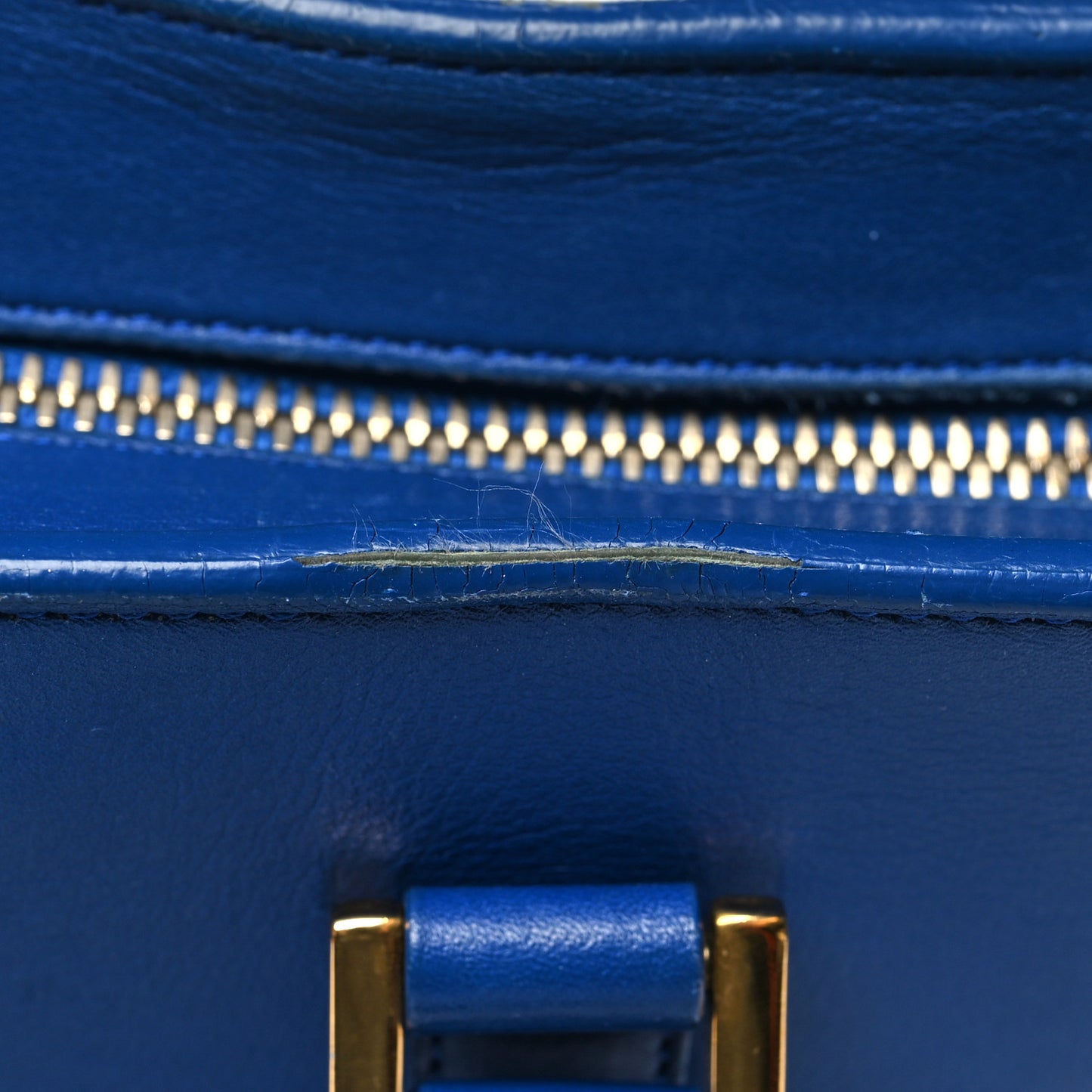 Calfskin Small Monogram Cabas Blue Majorelle