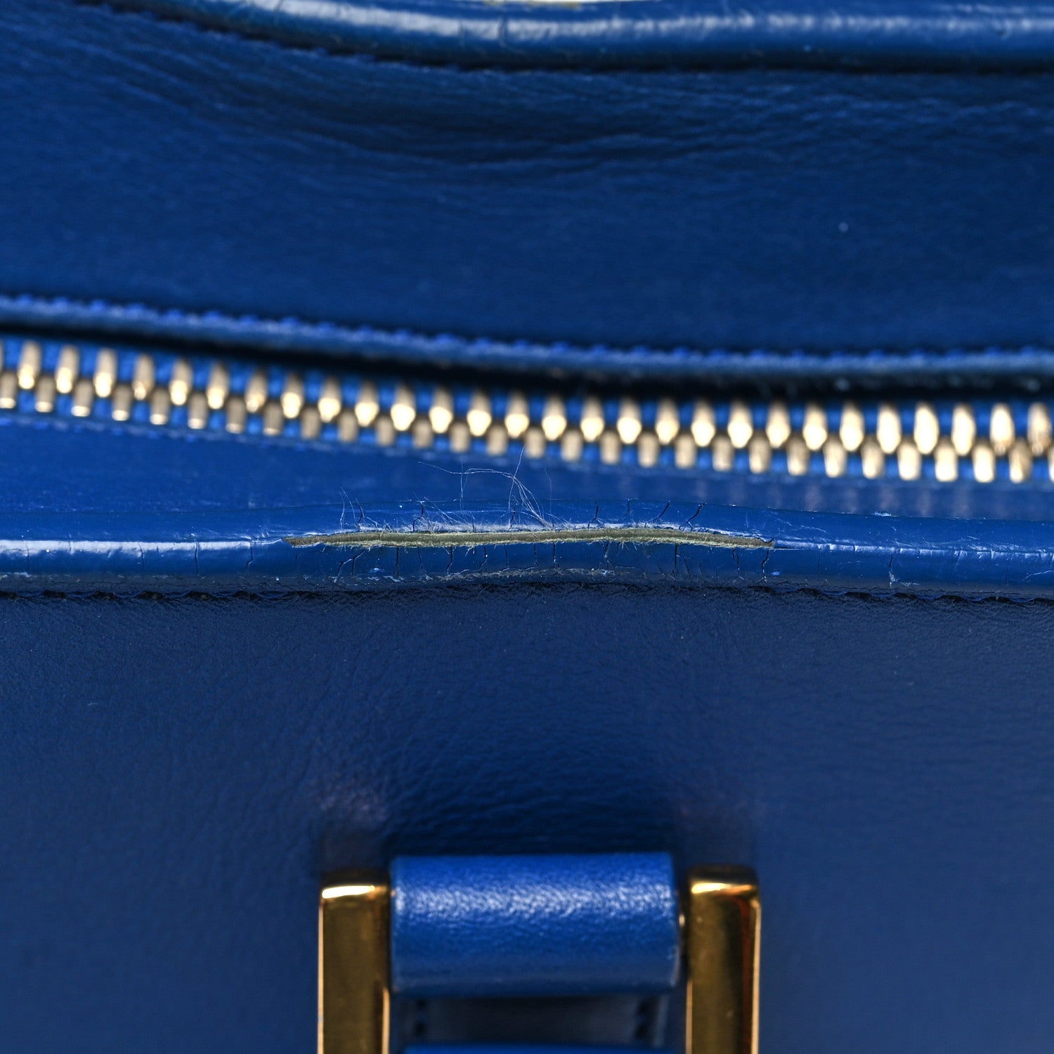 Saint Laurent Calfskin Small Monogram Cabas Blue Majorelle 16 of 16