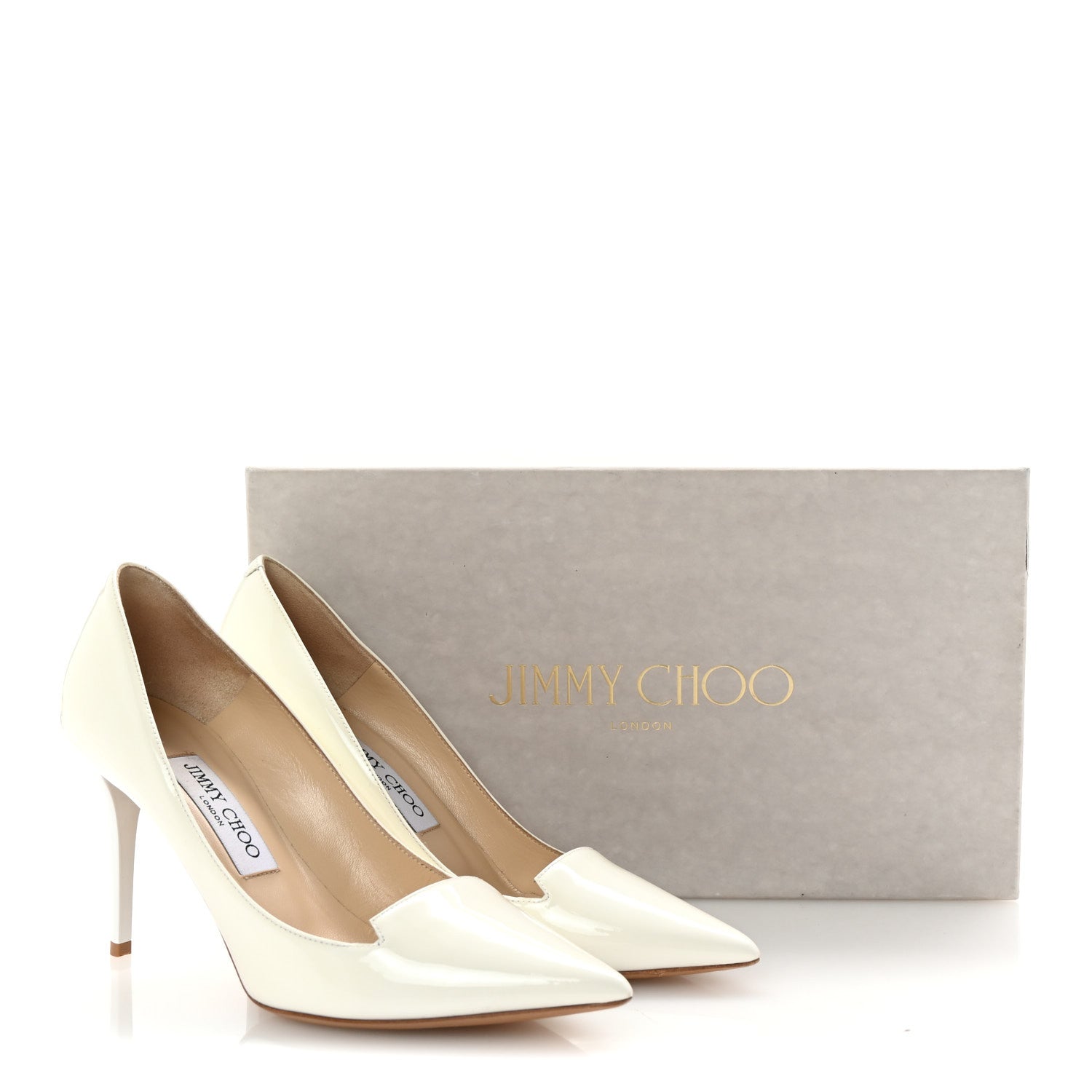 Jimmy Choo Patent Alia Pumps 37.5 White 9 of 9