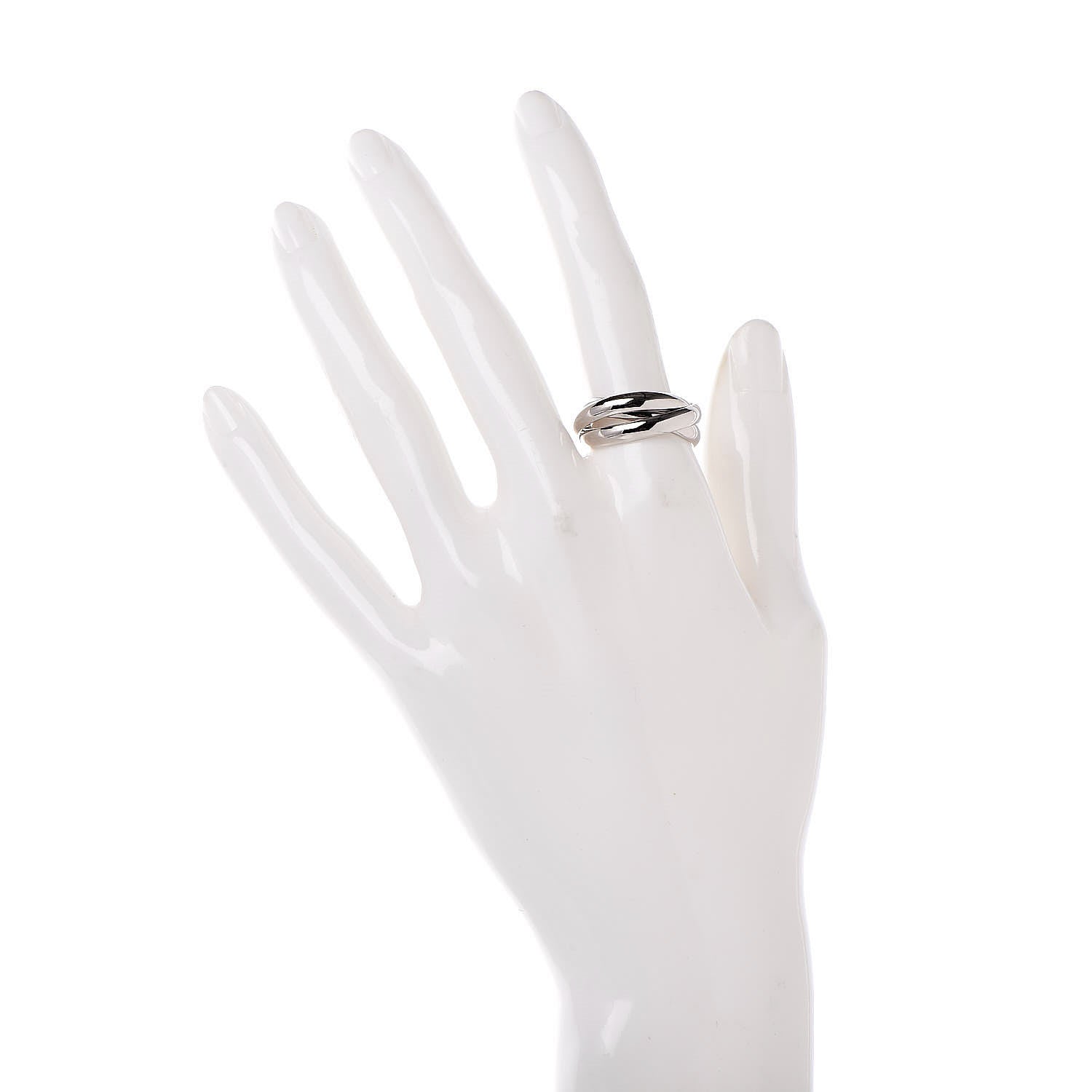 Cartier 18K White Gold Classic Trinity Ring 56 7.5 2 of 6
