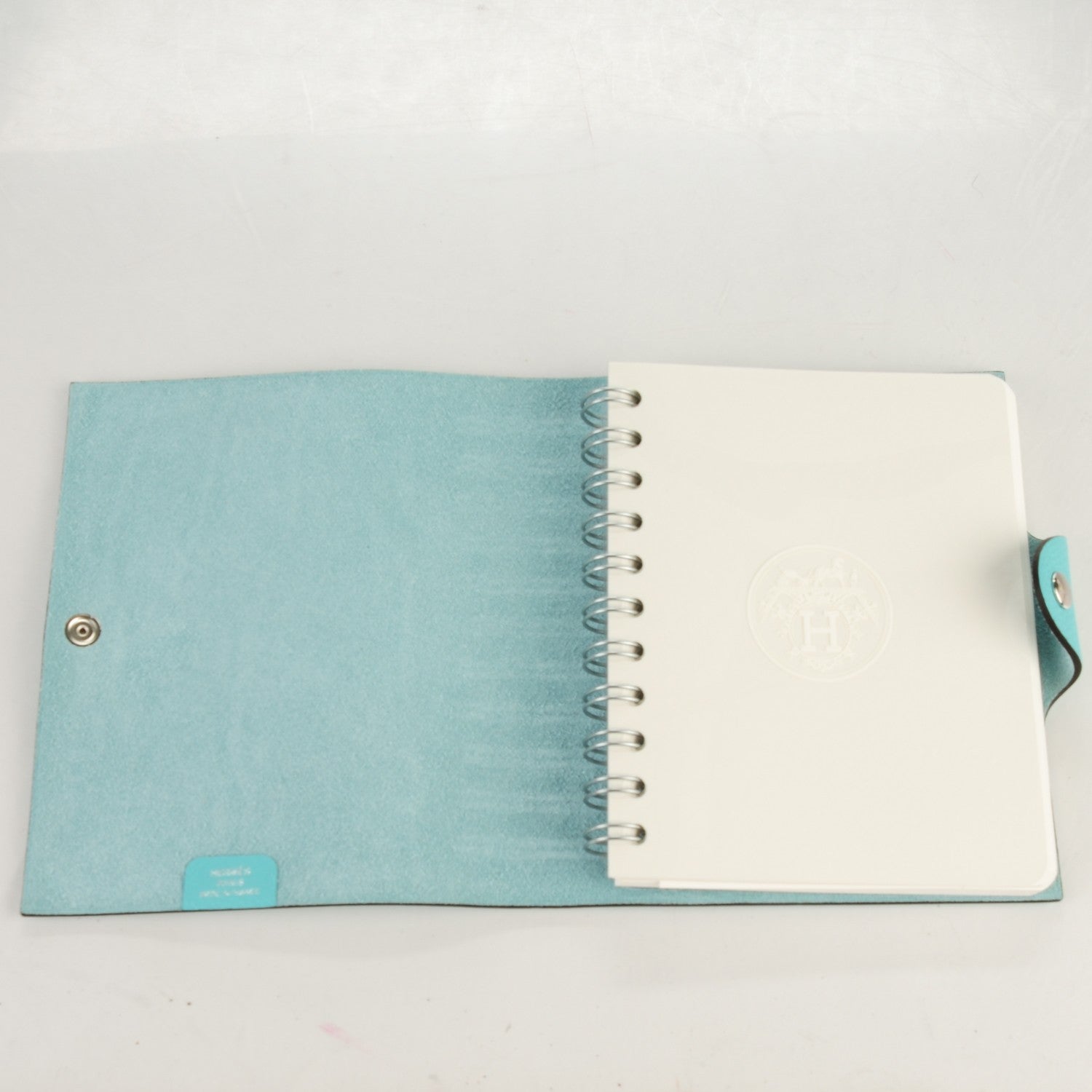 Hermes Togo Ulysse PM Notebook Cover Bleu Atoll 5 of 7