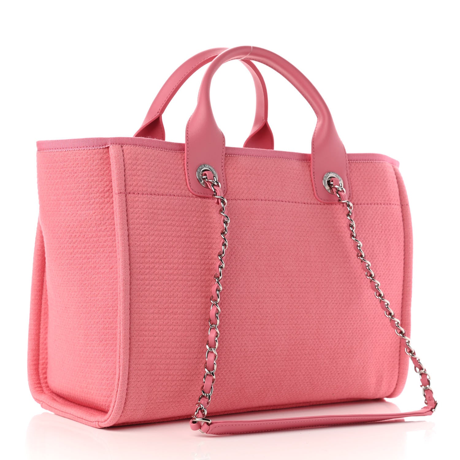 Chanel Mixed Fibers Small Deauville Tote Pink 3 of 10