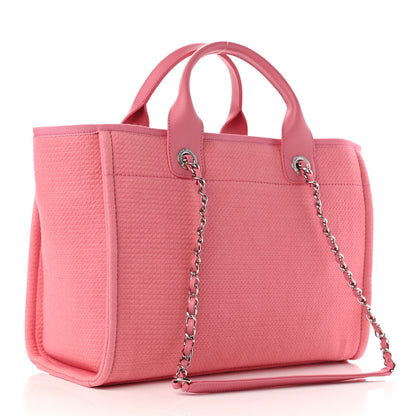 Chanel Mixed Fibers Small Deauville Tote Pink 3 of 10