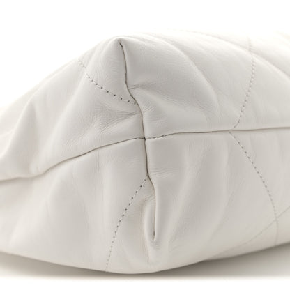 Chanel Shiny Calfskin Quilted Chanel 22 East West White 10 of 11